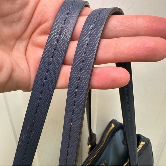 Coach Peyton Jordan Carryall Navy Blue Saffiano Leather Triple Compartment - Picture 13 of 14